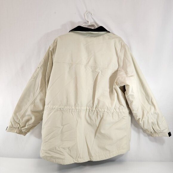 Eddie Bauer Lined Jacket Womens XL Beige Thinsulate Lite Loft 31" Length Used - Picture 3 of 10